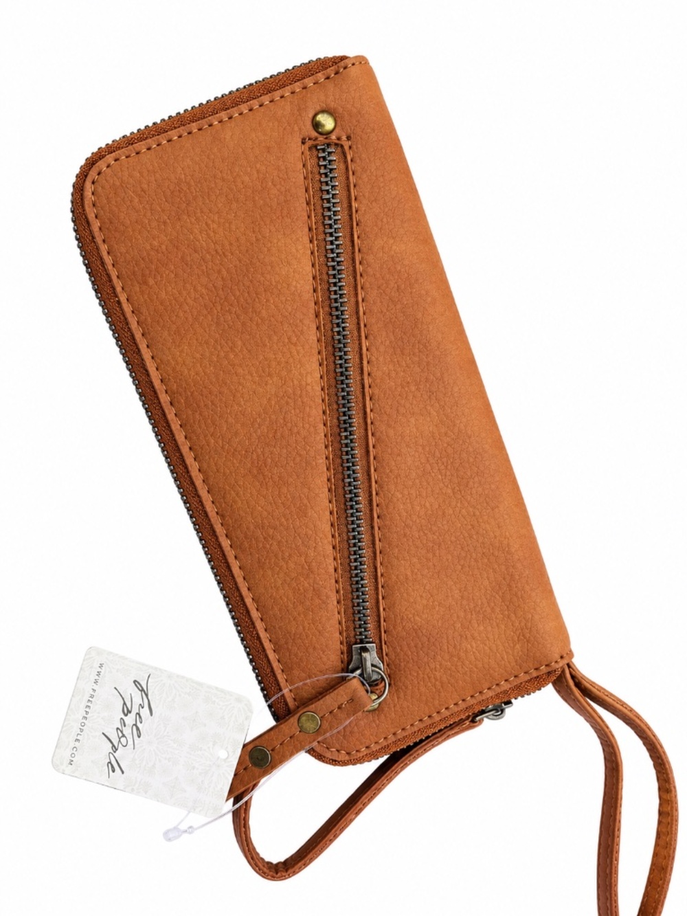 Free People Distressed Vegan Leather Continental Wristlet Wallet NWT